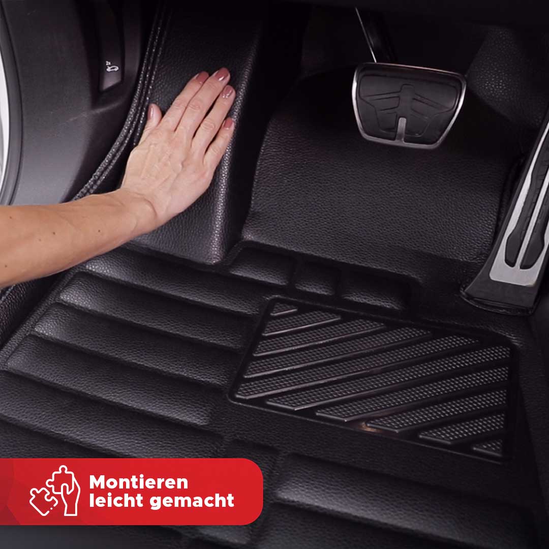 5D Premium Auto Fussmatten TPE Set passend für VW Sharan (2.Gen) für 5 und 7 Sitze Baujahr ab 2010