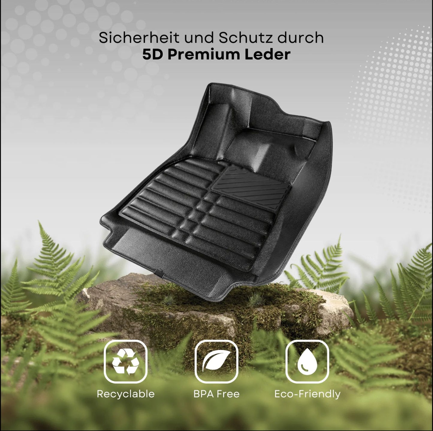 5D Premium Auto Fussmatten TPE Set passend für Mercedes Citan (W415) Baujahr 2012-2020