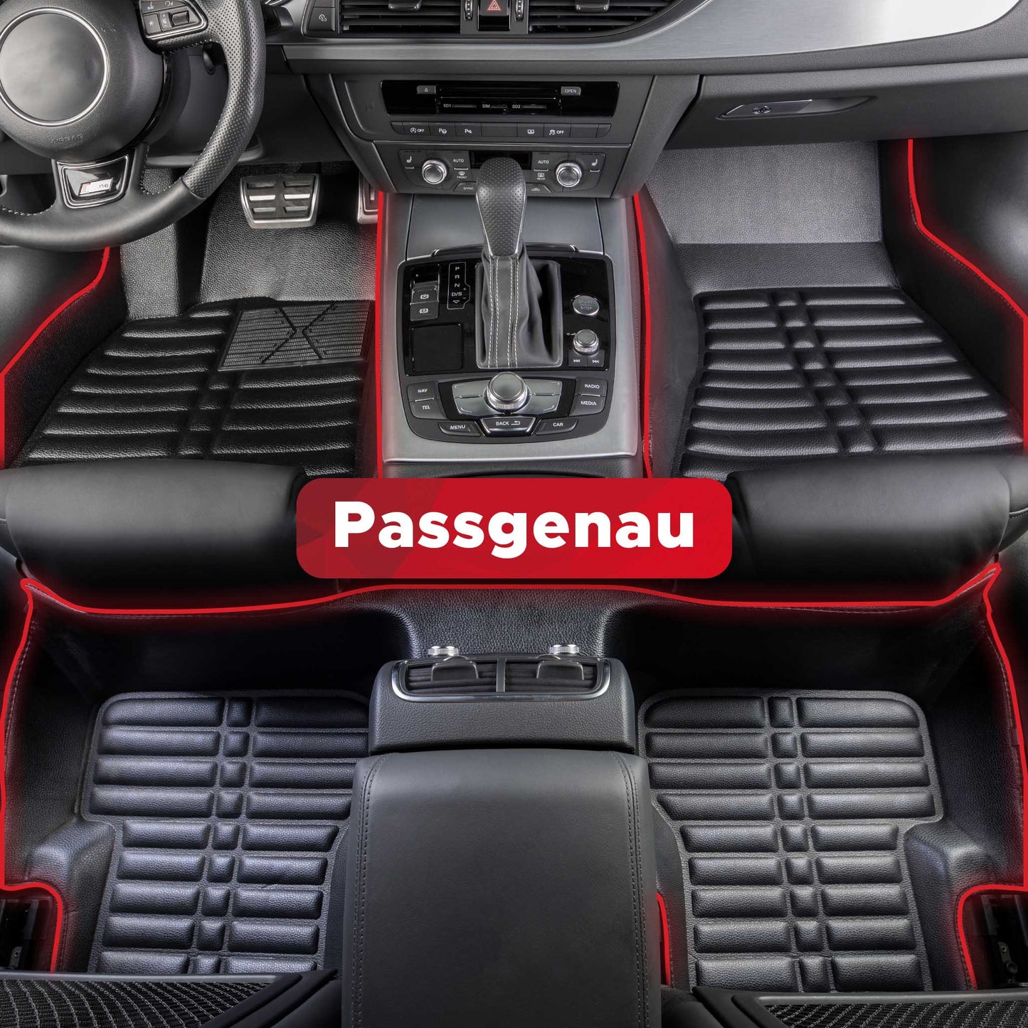 5D Premium Auto Fussmatten TPE Set passend für Alfa Romeo Giulietta Baujahr ab 2010