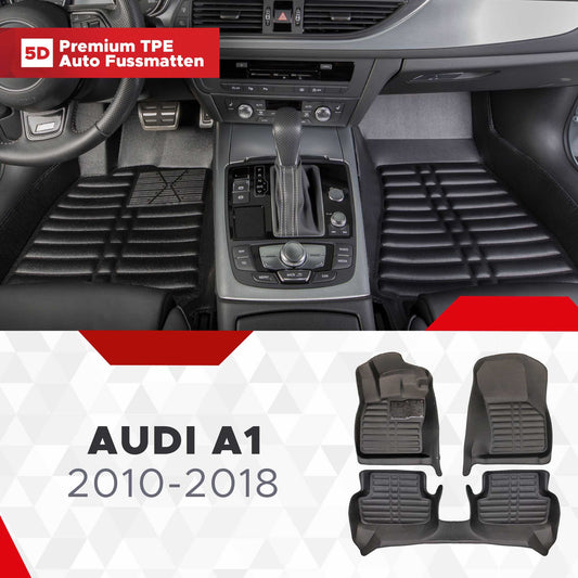 5D Premium Auto Fussmatten TPE Set passend für Audi A1 Baujahr 2010-2018