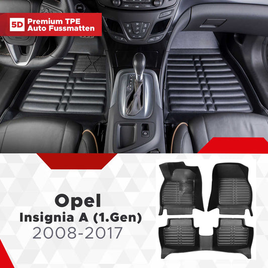 5D Premium Auto Fussmatten TPE Set passend für Opel Insignia A (1.Gen) Baujahr 2008-2017